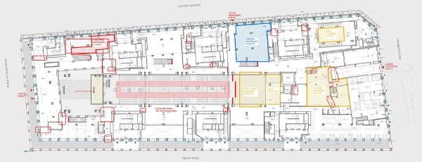 Plans by Ateliers Jean Nouvel to host fashion shows on the ground floor of the future Fondation Cartier.
