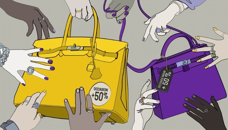 Parmi les sacs Hermès, les modèles Birkin et Kelly sont très demandés sur les plateformes de dépôts-ventes de luxe.