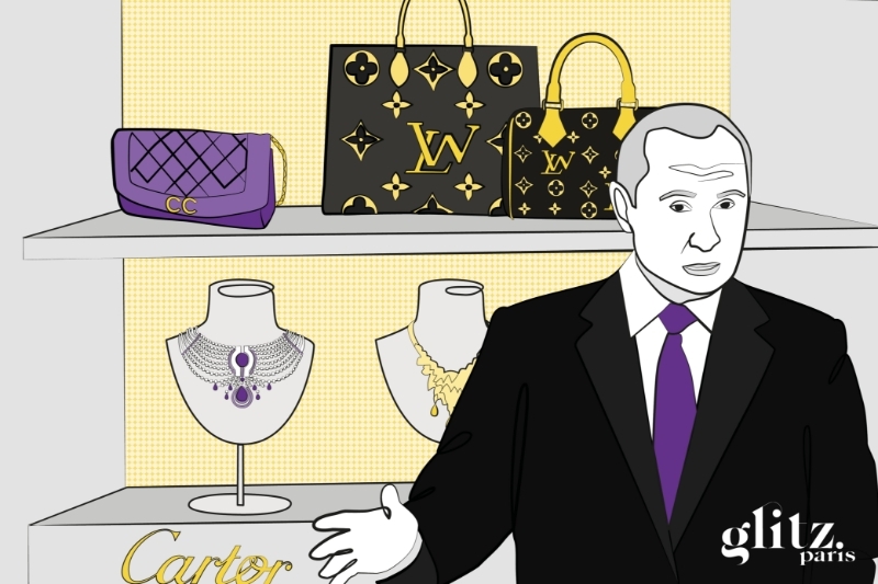 Louis Vuitton fashion and luxury shop with a russian woman as a